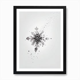 Falling, Snowflakes, Marker Art 2 Art Print