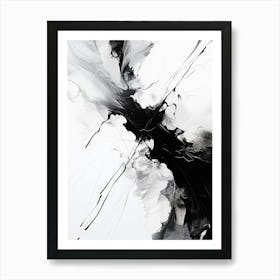 Resilience Abstract Black And White 3 Art Print