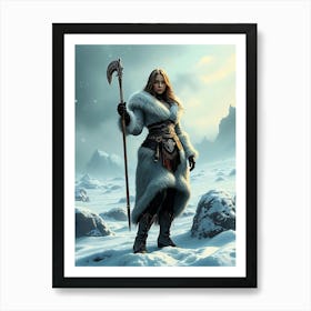 Viking Warrior Beauty Art Print