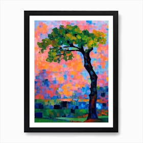 Poplar Tree Cubist Art Print