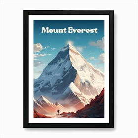 Mount Everest 3 Travel Poster 3 4 Resize Art Print