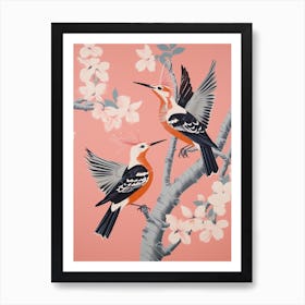 Vintage Japanese Inspired Bird Print Hoopoe 2 Art Print