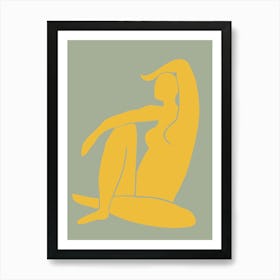 Matisse Style Poster Yellow_2456175 Art Print