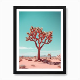 Joshue Tree In Nat Viga Style Art Print