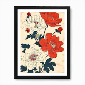 Chinese Flowers 1 Art Print