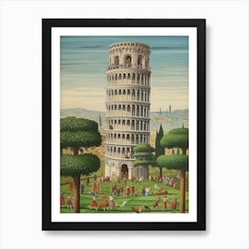 Tower Of Pisa Camille Pissarro Style 2 Art Print