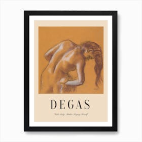 Nude Lady, Bather Drying Herself, Edgar Degas Art Print