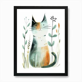 Pixiebob Cat Clipart Illustration 2 Art Print