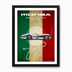 Monza MB W 196 Streamline Vintage Art Print