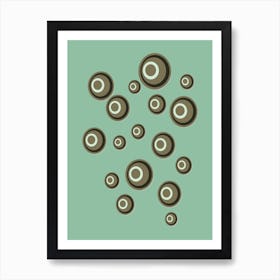 Abstract School Of Boodos Chocolate Mint Fizzy Formation Art Print