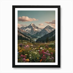 Wildflowers In The Mountains Art Print