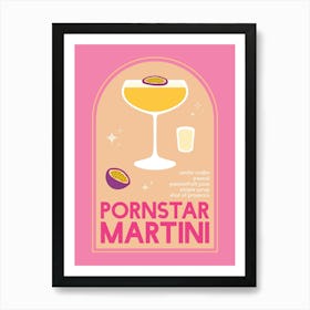 Pornstar Martini Cocktail Art Print