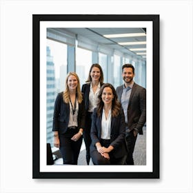 Corporate Portrait Photography Session Capturing A Confident Modern Ceo And Team Smiling Engaged (6) Art Print