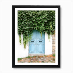 The Blue Door Of Montmartre Art Print