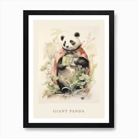 Beatrix Potter Inspired  Animal Watercolour Giant Panda 2 Art Print