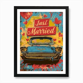 Just Married, Vibrant Pop Art Art Print