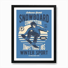 Snowboard 1 Art Print