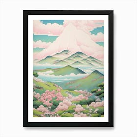 Mount Kuju In Oita, Japanese Landscape 3 Art Print