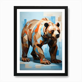 Geometric Bear 2 Art Print