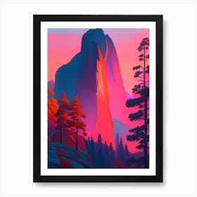 The Yosemite National Park, Dreamy Sunset 3 Art Print