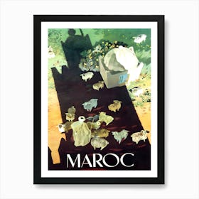 Morocco From Above, Travel Poster Art Print