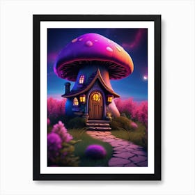 Magical Mushroom House 1 Art Print
