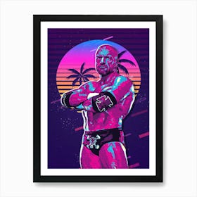 Triple H 80s Retro Art Print