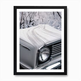 Drive Your Vintage Car In Winter Art Print