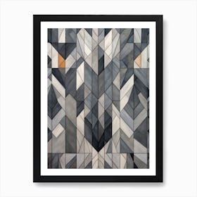 Technology Abstract Geometric Pattern 9 Art Print