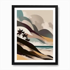 Hawaii - Abstract Minimal Boho Beach Art Print