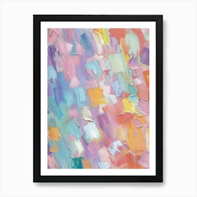 Pastels Impasto Brush Strokes 11 Art Print