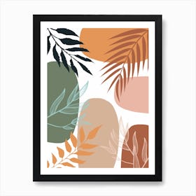 Abstract Tropical Leaves 3 Art Print