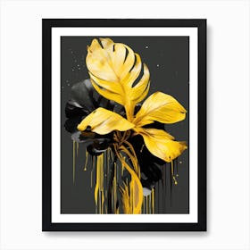 Black And Yellow 1 Art Print