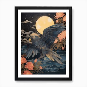 Parrot 2 Gold Detail Painting Art Print