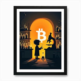 Bitcoin In The Lab Art Print