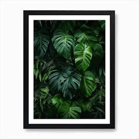 Tropical Leaves Background 1 Art Print