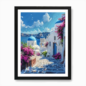 Beautiful Santorini Greece Wall Art 15 Art Print