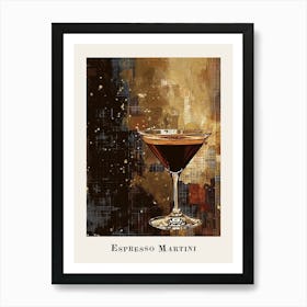 Espresso Martini Tile Poster 1 Art Print