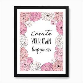 Crate Happiness Quote Art Print