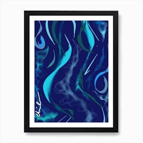 Azul Tones Art Print