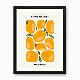 The Fruit Market Oranges Illustration Maximalist Art Print