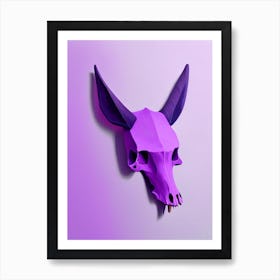Animal Skull Purple Paul Klee Art Print