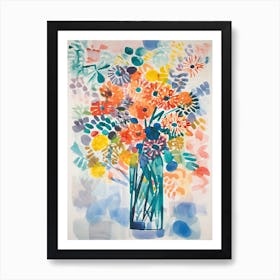 Stocks Flower Illustration 4 Art Print