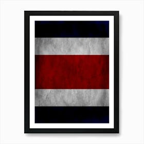 Costa Rica Flag Texture Art Print