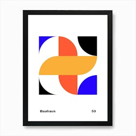 Geometric Bauhaus Poster 50 Art Print