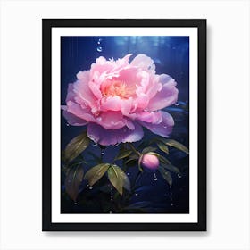 Peony Wildflower At Dawn (4) Art Print