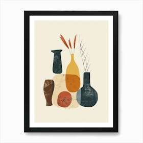 Cute Objects Abstract Illustration 7 Art Print