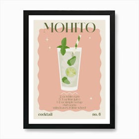 Mohito Cocktail Art Print