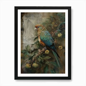 Parrot On A Branch Art Print