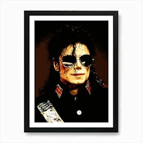 Michael Jackson king of pop music 25 Art Print